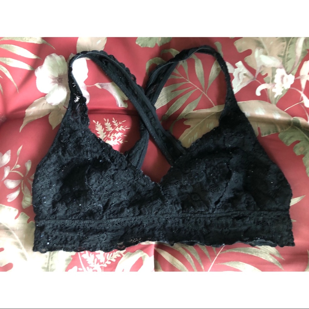Aerie racerback black lace bralette